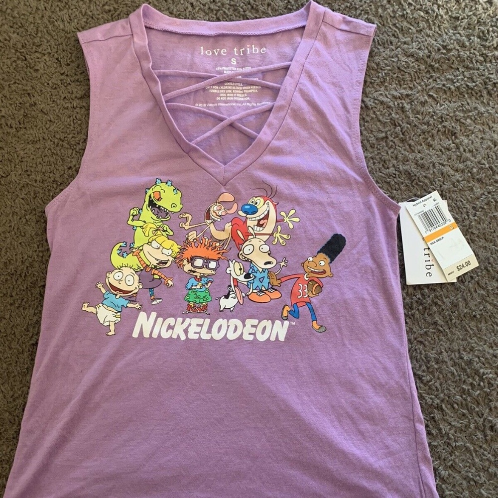 Love Tribe Juniors Nickelodeon Print Tank Top NWT